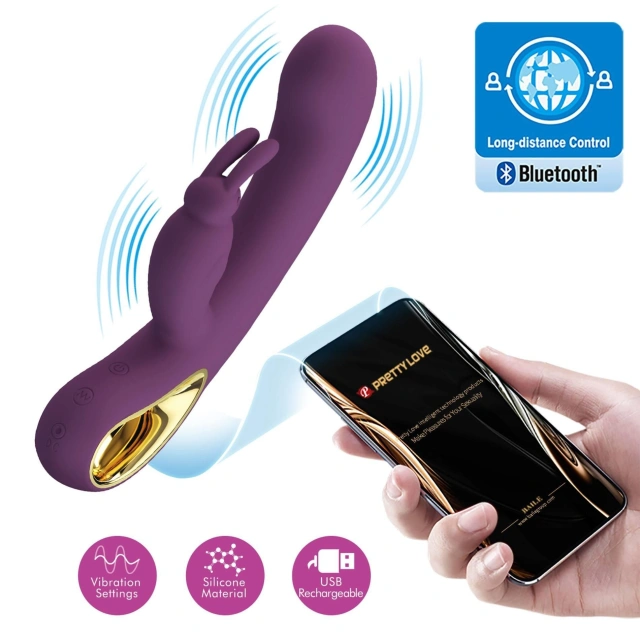 Wibrator Króliczek Liam Purple Pretty Love Sterowany Zdalnie Fioletowy | 100% ORYGINAŁ| DYSKRETNA PRZESYŁKA